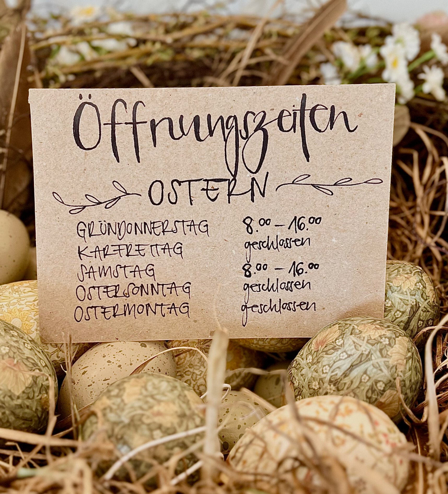 Öffnungszeiten Ostern 2026